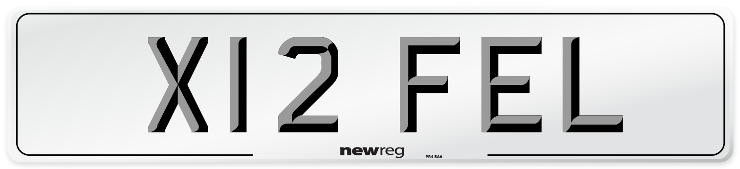 X12 FEL Number Plate from New Reg